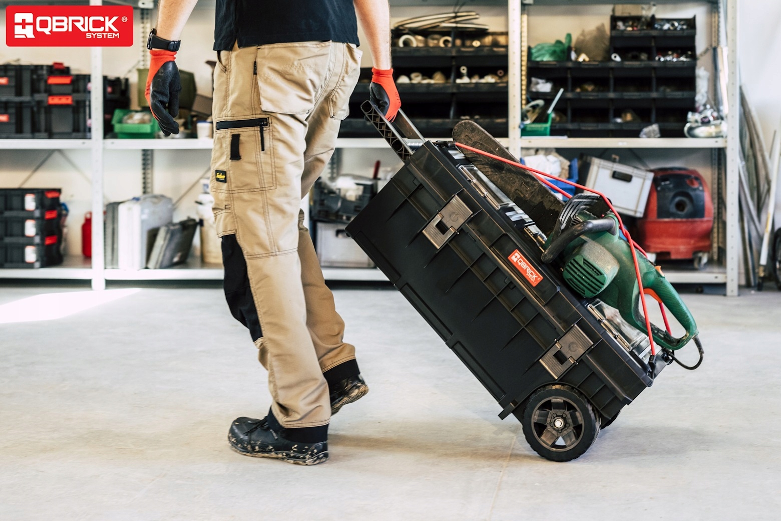 Skrzynia narzędziowa Qbrick System ONE LONGER BASIC 50L Basic Wózek Szerokość produktu 38.5 cm