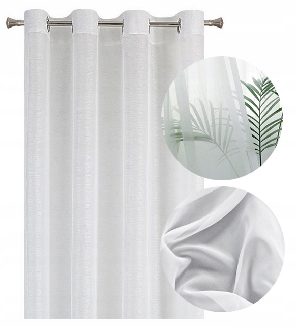 

Gotowa Firana Na Przelotkach Z Woalu 145x250 Woal