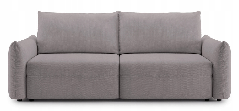 Rozkládací třímístná pohovka Theolla s úložným prostorem, šedobéžová žinylka