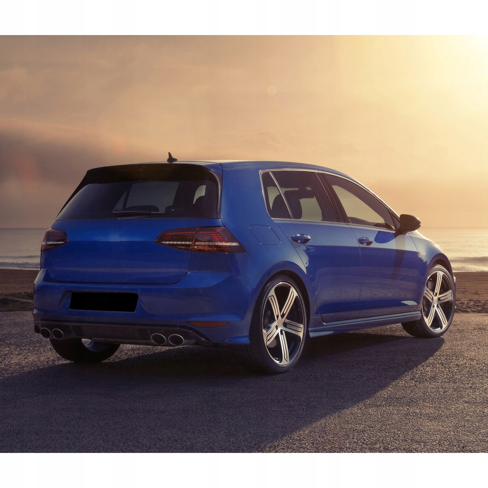 Czarny błyszczący dla 7R Factory Quad wydechowy Producent części Inny