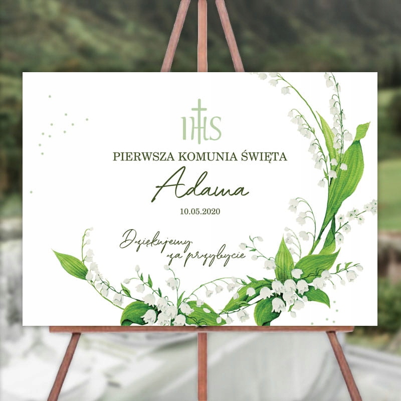 

Plakat komunijny personalizowany Majowa Konwalia