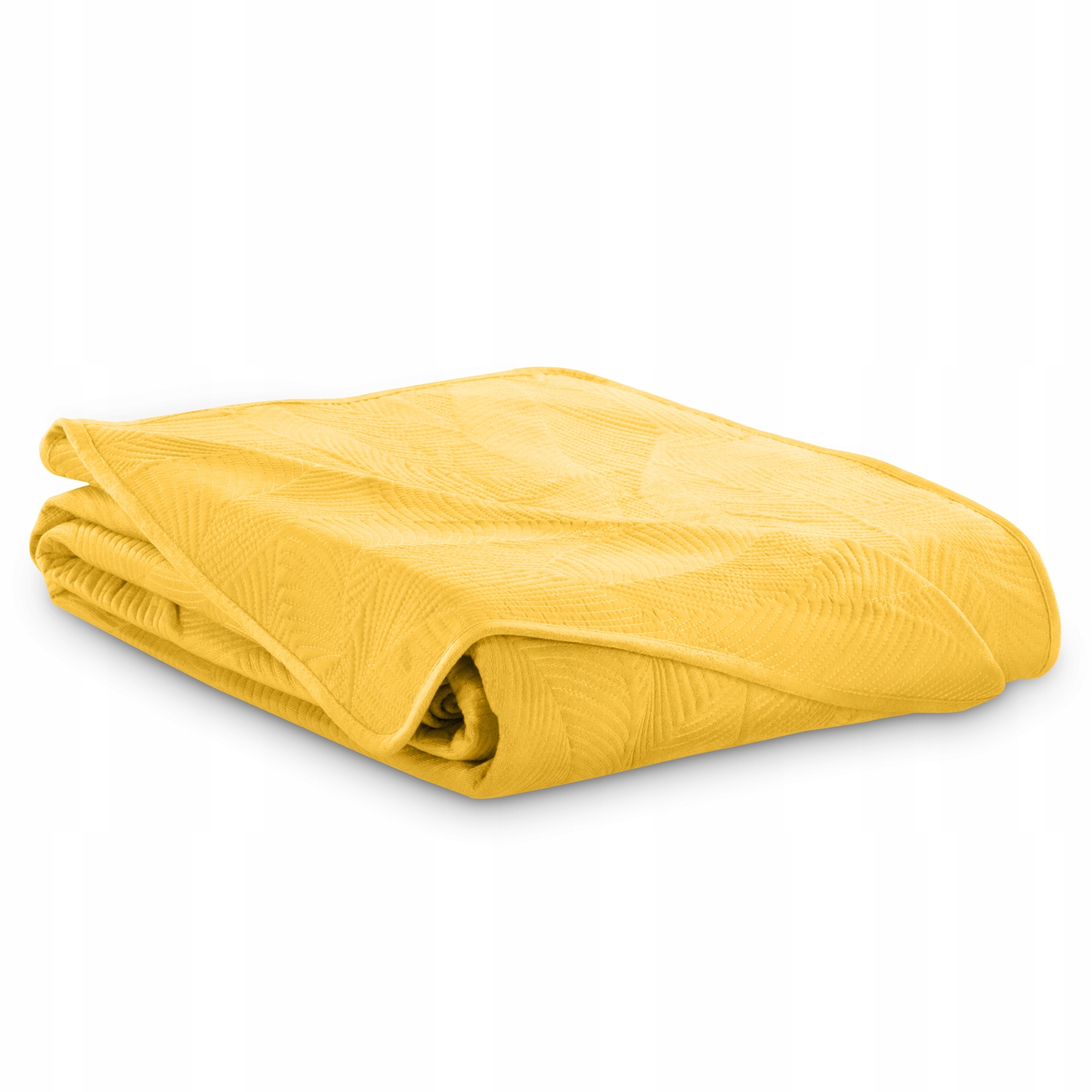 

Narzuta pled pikowany liście wzór welur 200x220 cm