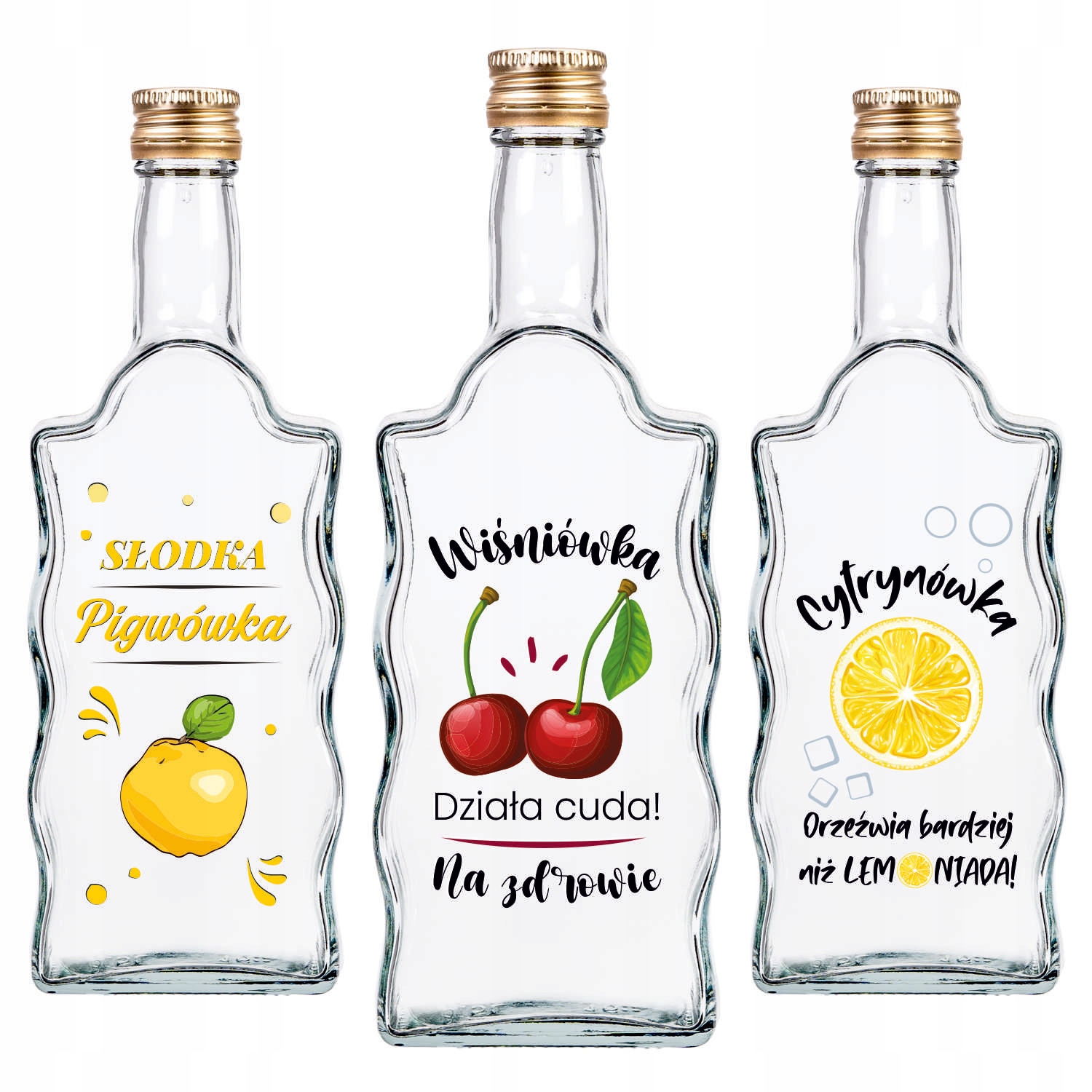 

5x Butelka Fala 500 ml Nadruk Śliwowica Wiśniówka