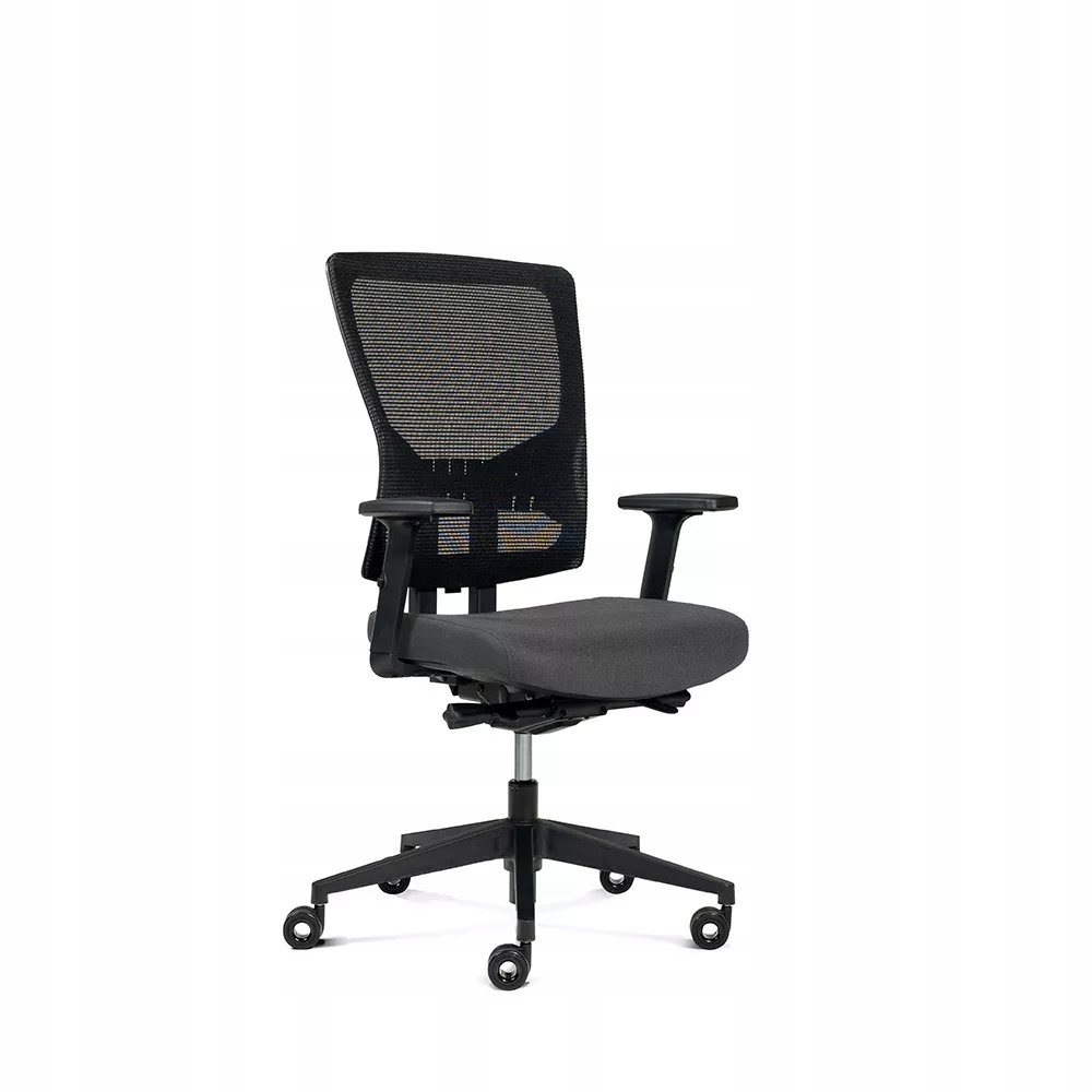 Kancelárska stolička Rocada 937V19-1, šedý látkový sedák, čierne sieťované…