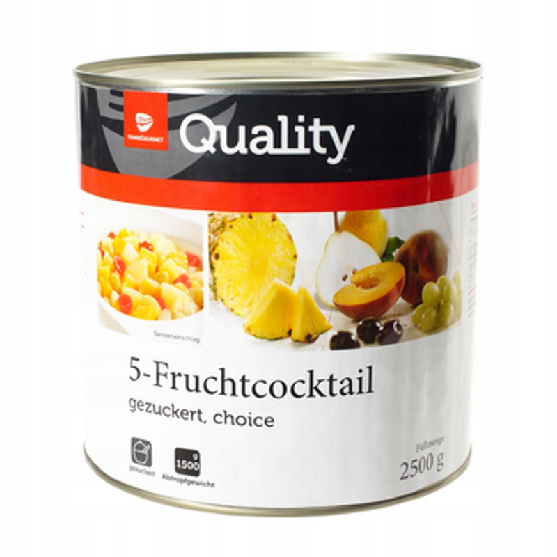 Levně Tgq Koktejl z 5 druhů ovoce v sirupu 2500 g