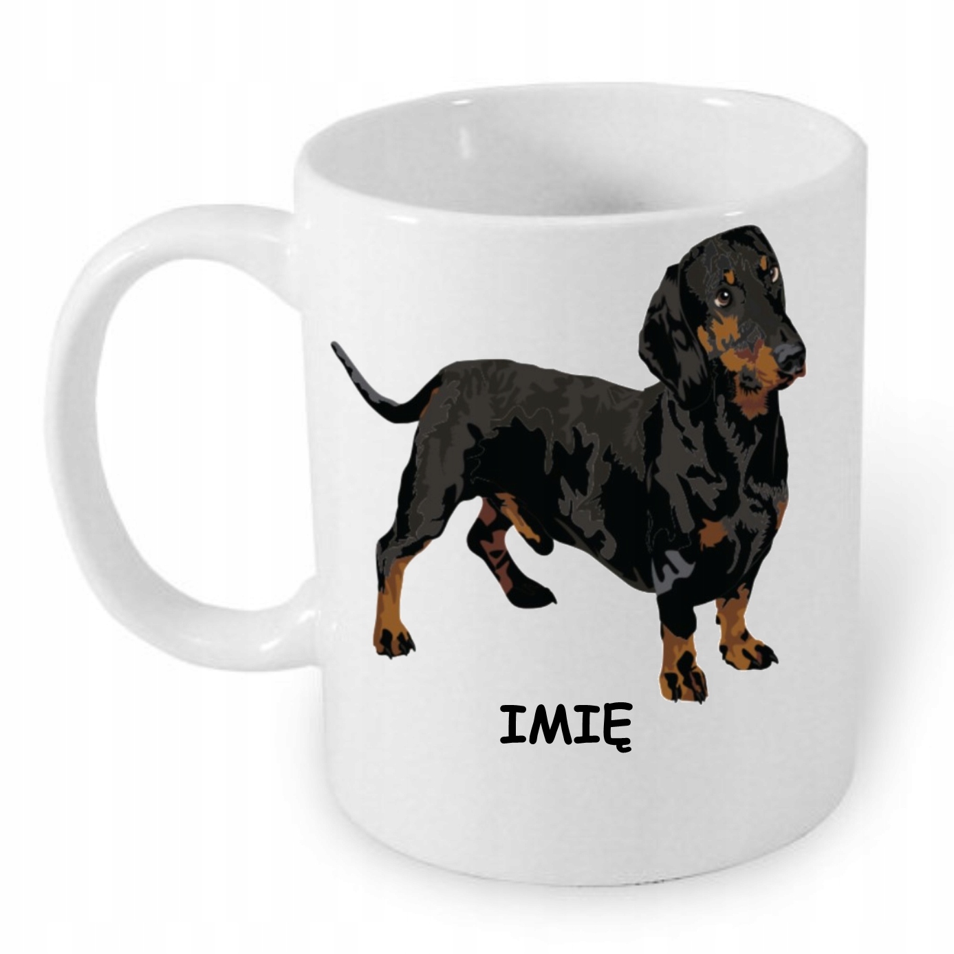 Kubek jamnik PIESEK+ IMIĘ PREZENT 12776597383 Allegro.pl