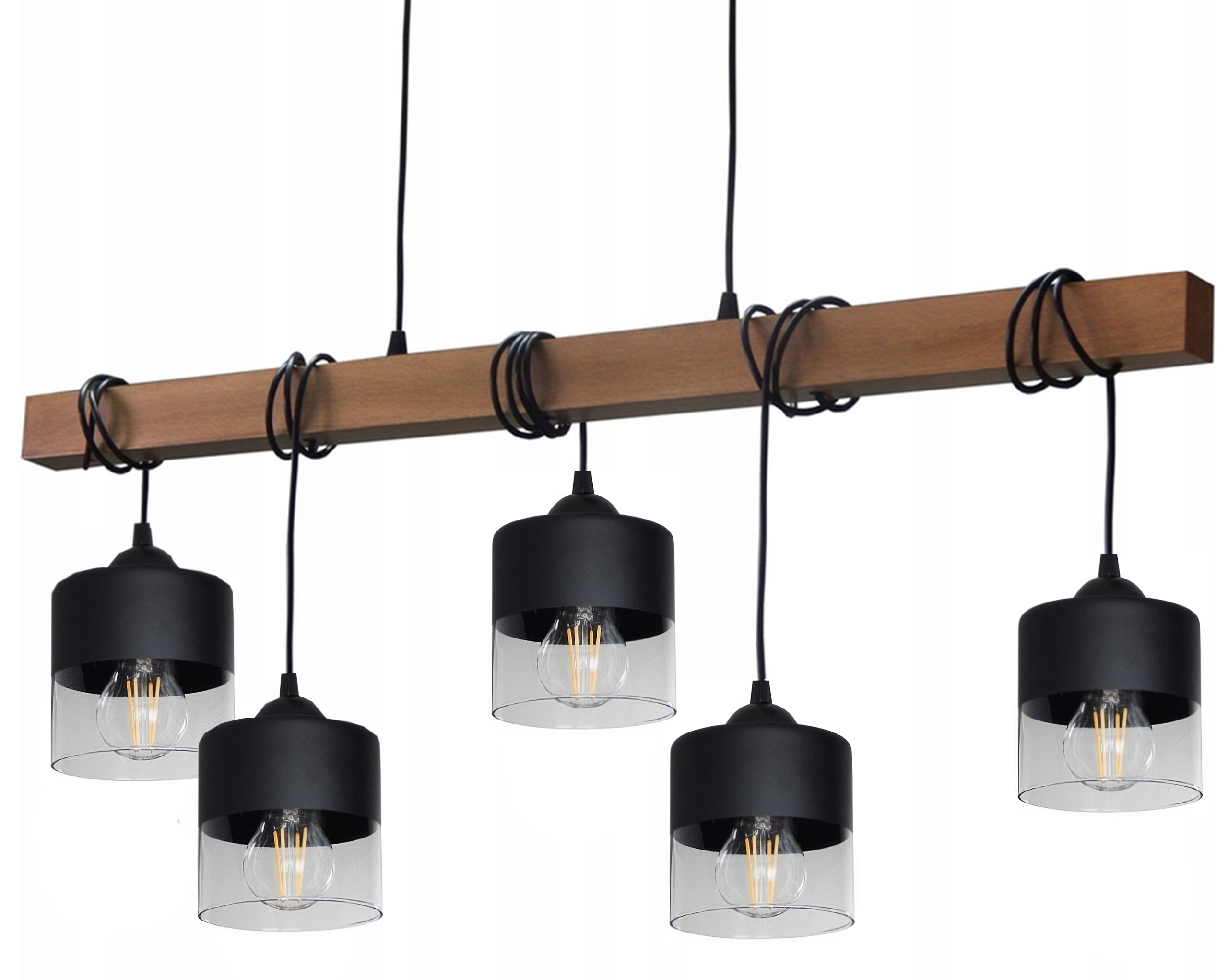 Lampa Do Salonu Nad Stół Wisząca Wysoki Sufit Antresola Led E27 Regulowana