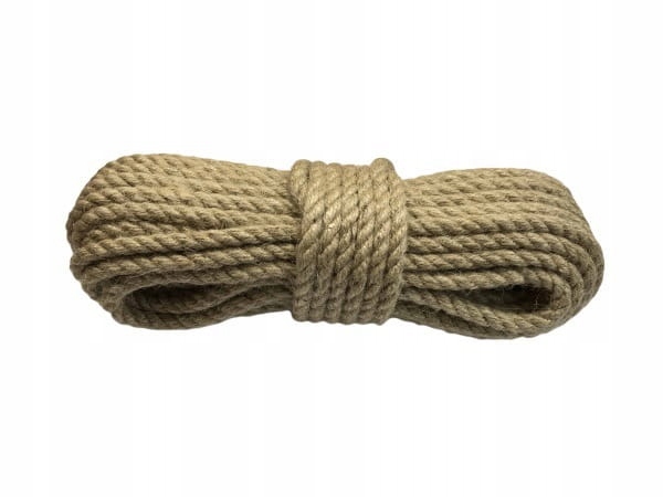 Lina Jutowa Sznur Naturalny Mocna Skręcana fi 12mm 20m Polski Produkt
