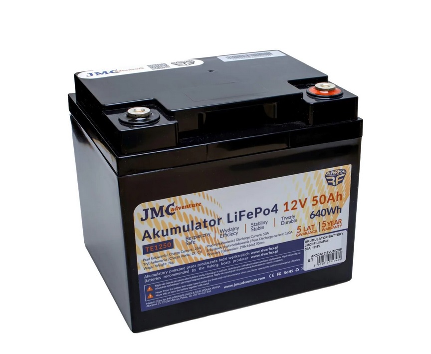 LiFePO4 Jmc Litová Batéria 12,8V 50Ah Bms+bt Darček