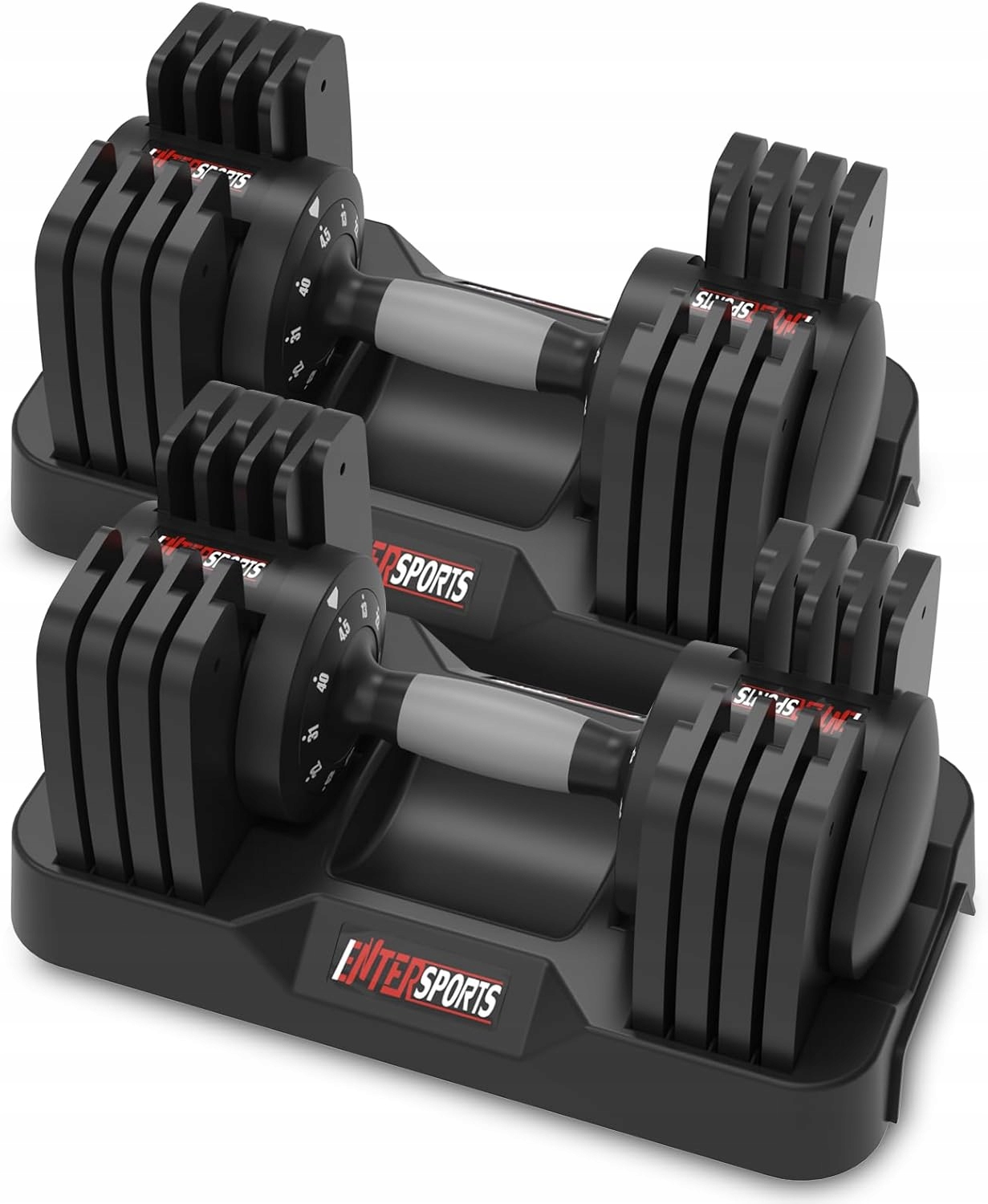 EnterSports Hantle Regulowane 2x 2–18 kg (5 poziomów obciążenia) Para