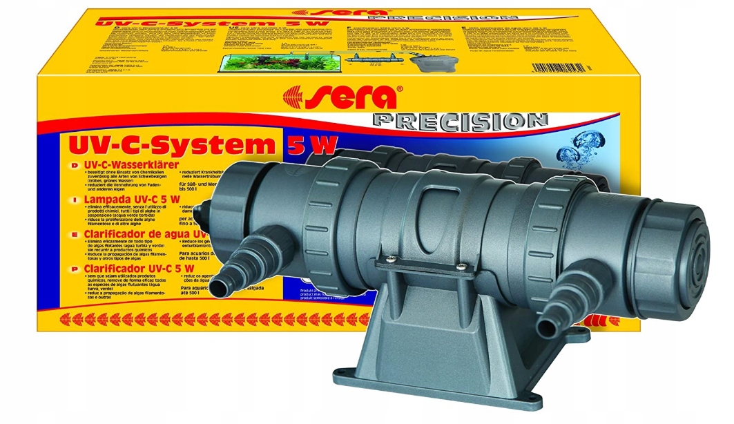 Levně Uv sterilizátor Sera Uv 5 W do 500 l řasy bakterie 15/20/25 mm