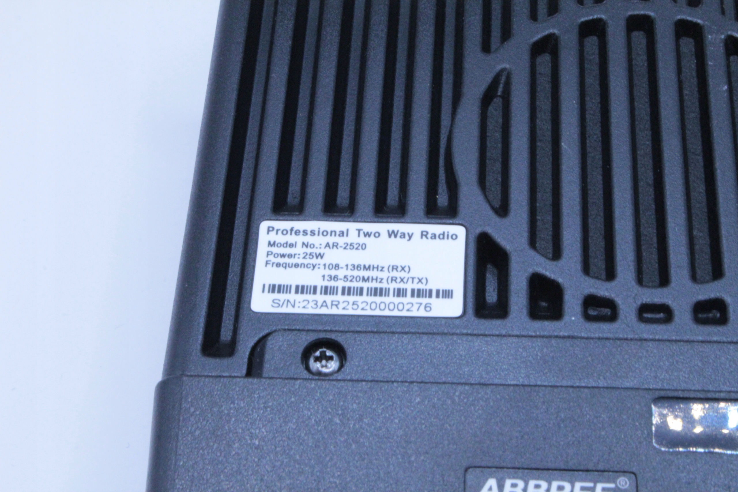 Radiotelefon ABBREE AR-2520 25W GPS Pasmo Lotnicze Kabel do Programowania Model AR-2520
