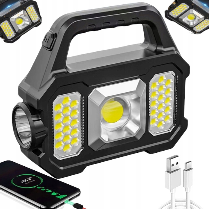 SZPERACZ LATARKA AKUMULATOROWA POWERBANK SOLARNA