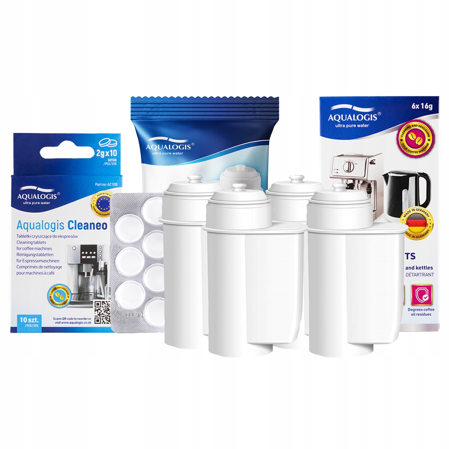 4 x filtr vody AL-Inte pro kávovar Siemens odvápňovač Decalc tablety