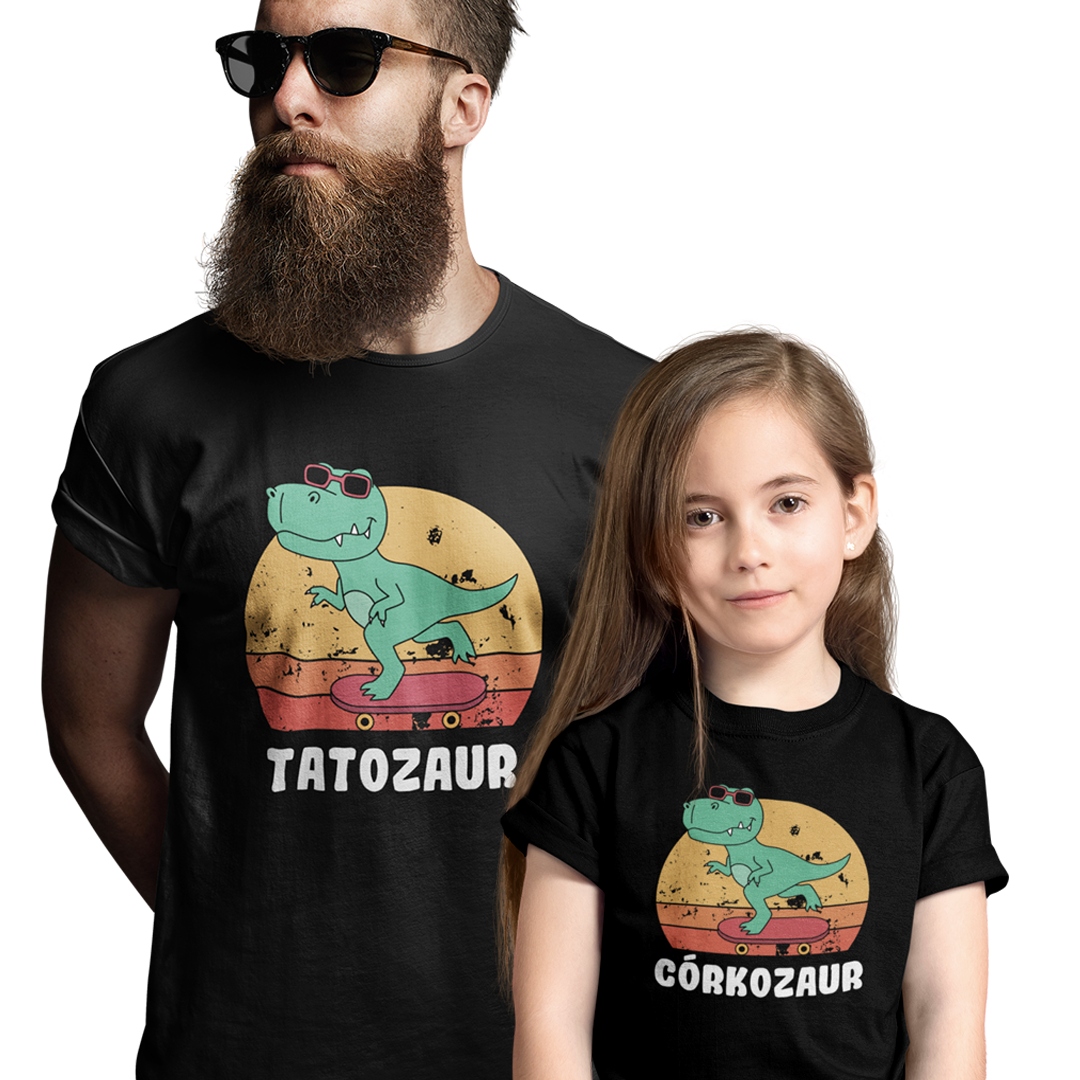 APÁK NAPI AJÁNDÉK SZETT PÓLÓ APÁKNAK LÁNYOKNAK 2DB Tatosaurus Lányok