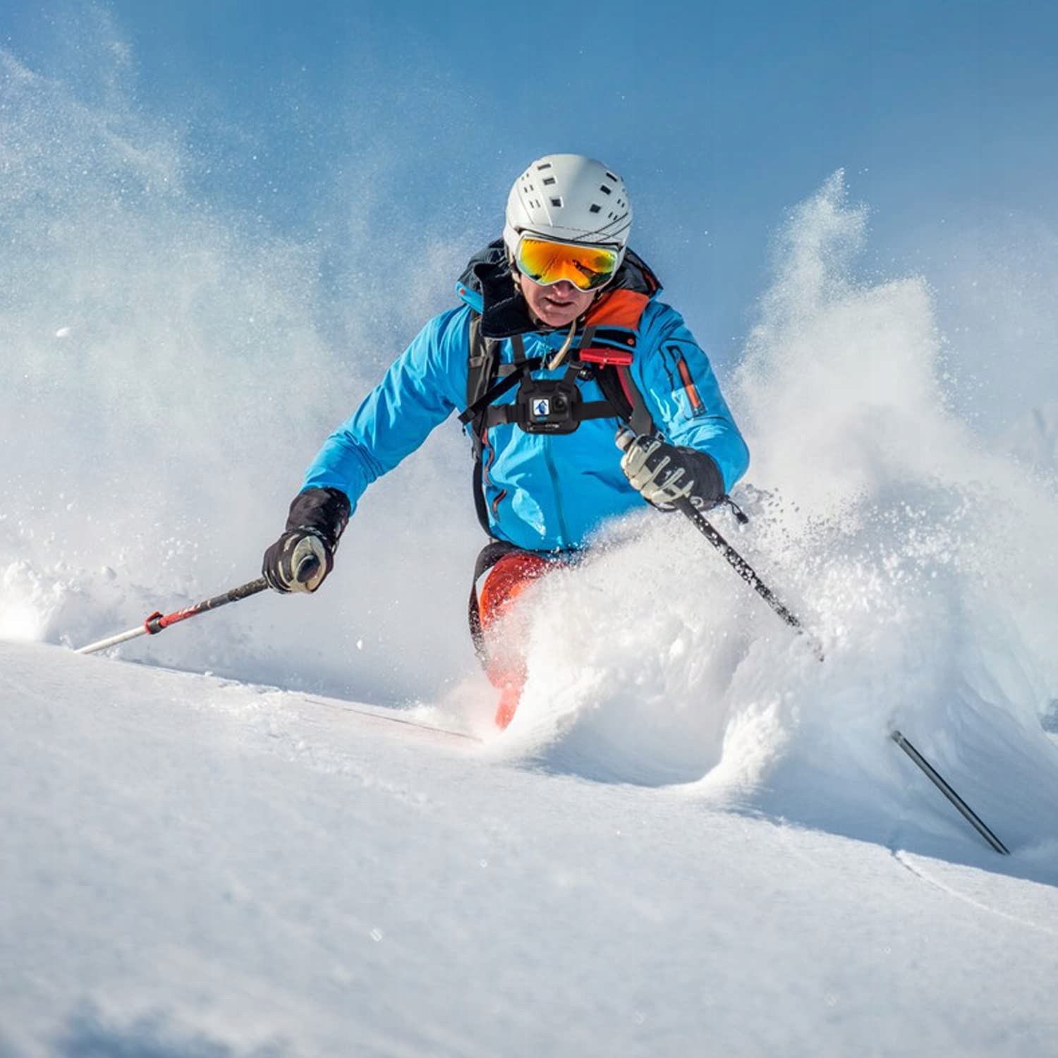 SUPTIG Pas Na Klatkę Piersiową Do GoPro DJI Regulowany Oddychający Czarny — miniatura 4