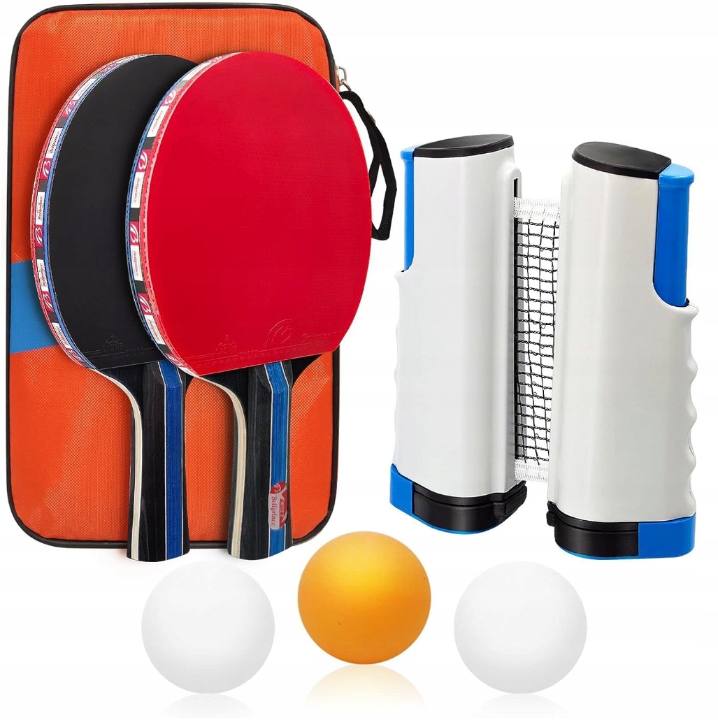 RAKIETKA SIATKĄ 3 PIŁKI DO TENISA STOŁOWEGO