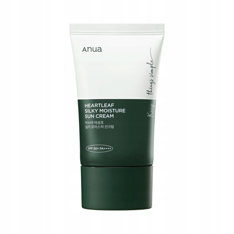 Anua Heartleaf Silky Krém na obličej s ochranným faktorem SPF50 Pa++++ 50 ml