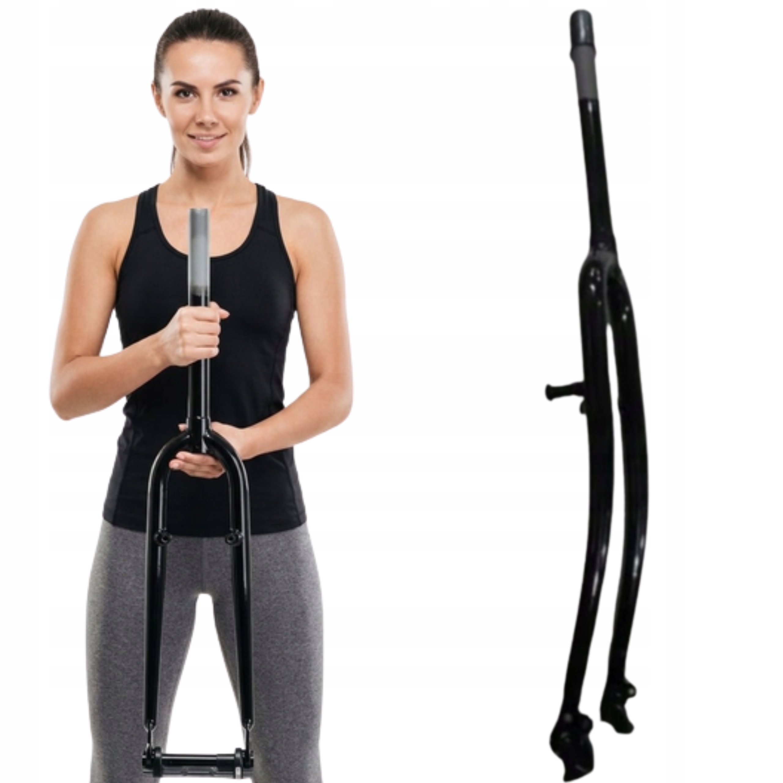 Vidlička na kolo 28" 1" 25,4 mm ocelová City černá, dlouhý závit 240 mm