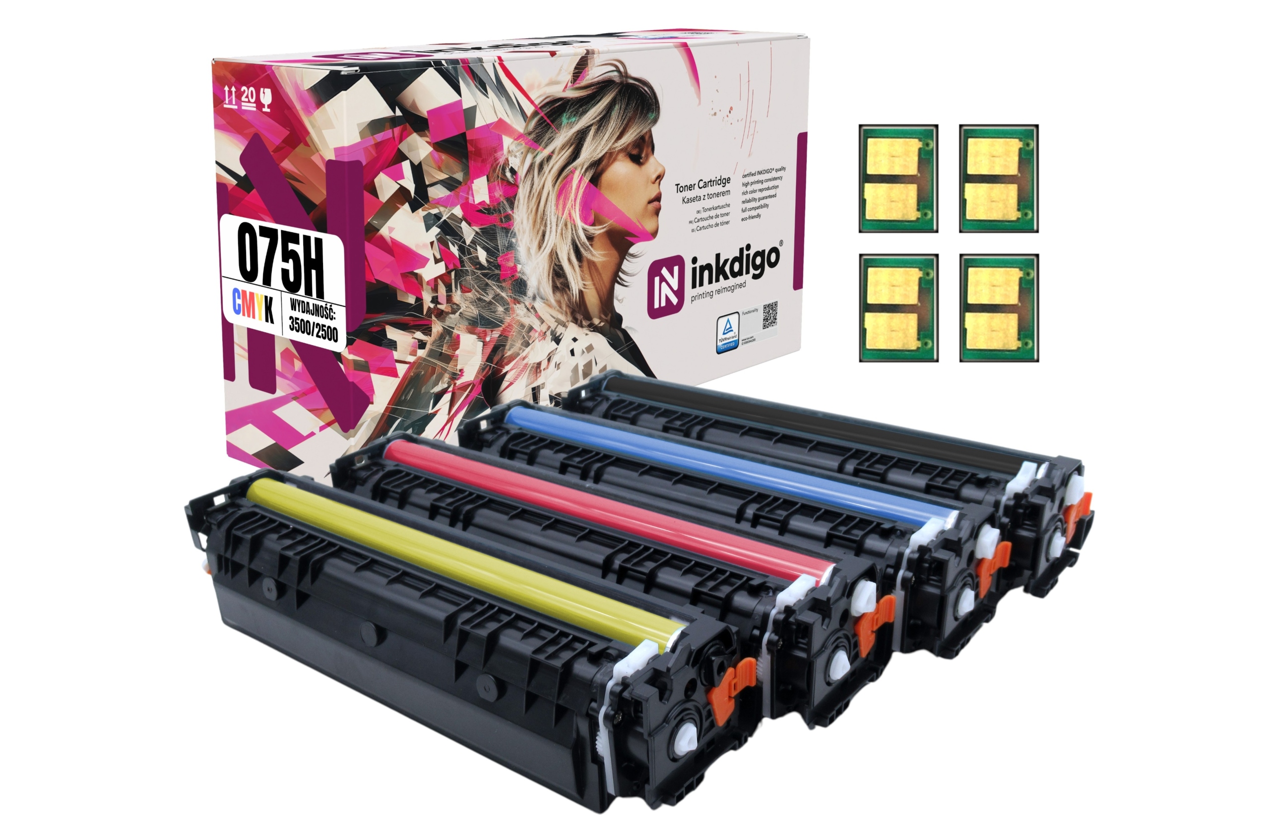 4x náhradní toner 075H pro tiskárny Canon i-SENSYS LBP-646Cdw MF664Cdw