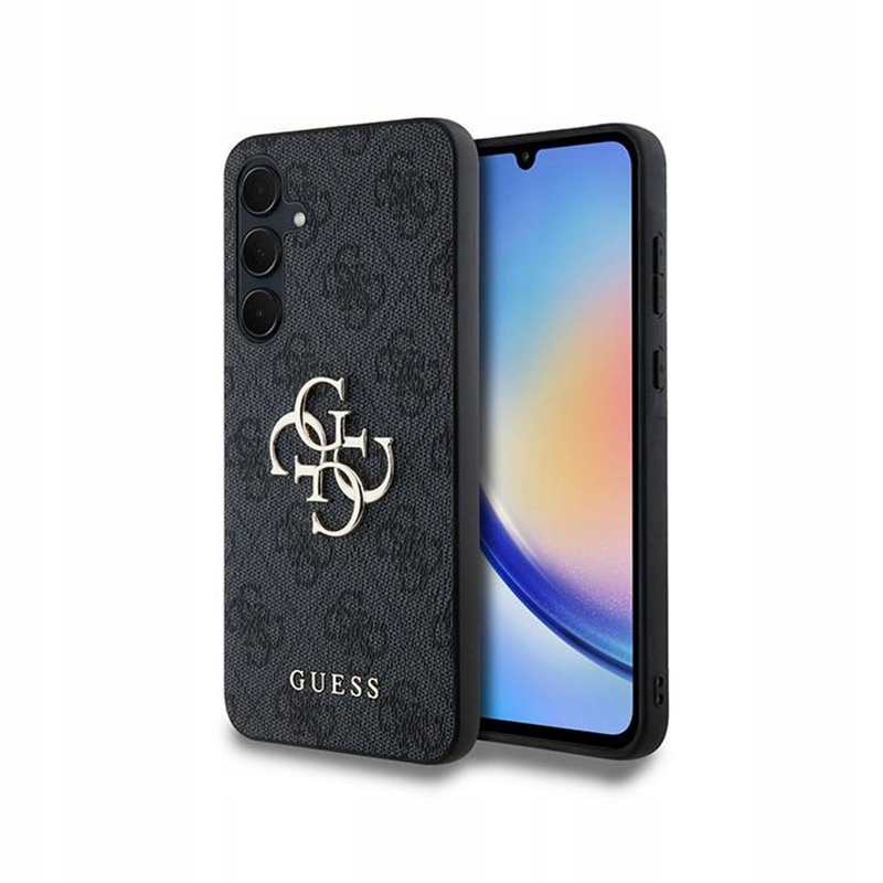 Guess 4G Big Metal Logo Pouzdro pro Samsung Galaxy A35 5G (černé)