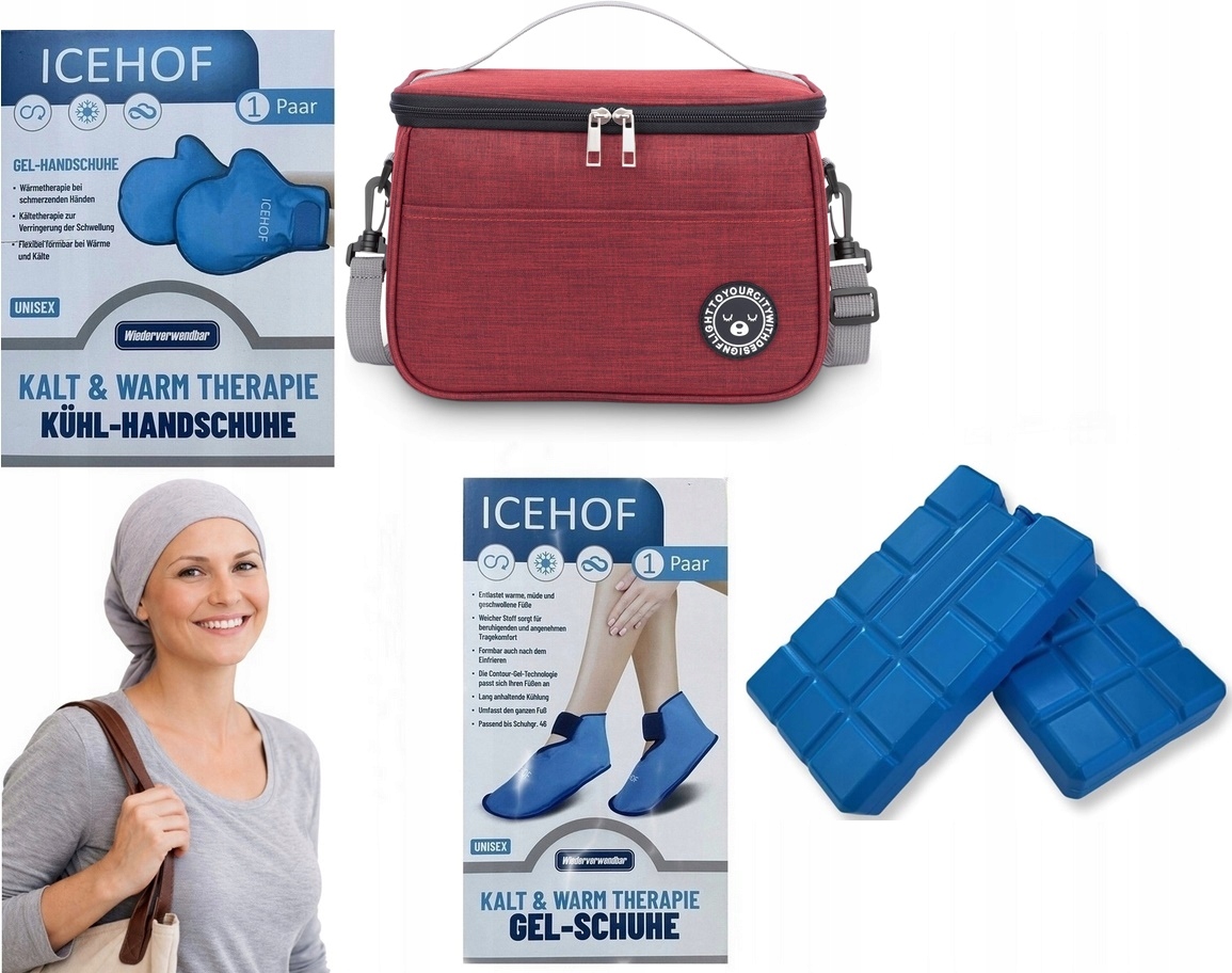 Rękawice i buty żelowe Terapia Onkologiczna Do Chemioterapii torba I wkłady