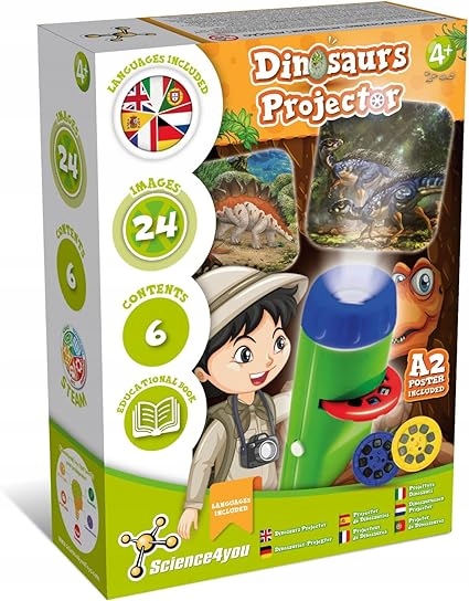 Science4you 80003300 Dinosaur Torch Projector Hračka Baterka Projektor