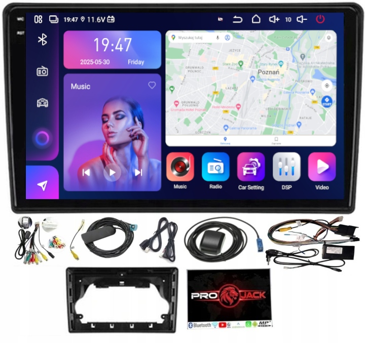 Autorádio Gps Android Ford Transit Custom 2020-2024 Carplay 8GB 256GB Sim