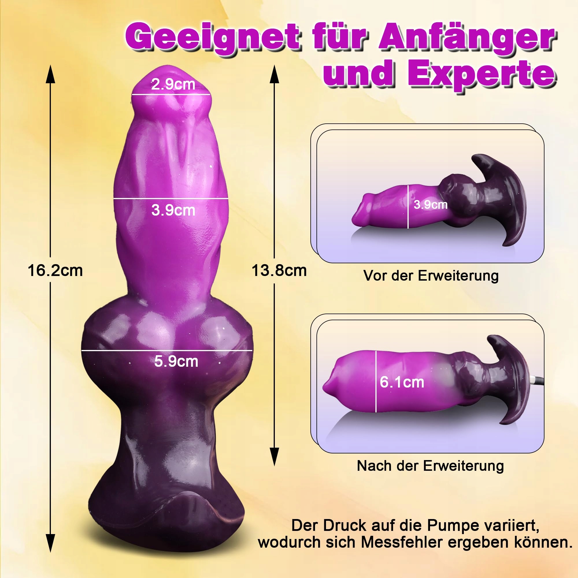 MONSTER Aufblasbarer Dildo Fantasy Knot XXL Analdildo dla Mężczyzn Kobiet — miniatura 3