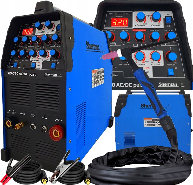 Invertorová Svářečka Tig Hf Pro Hliník Sherman Tig 320 Ac/dc Pulse 320A