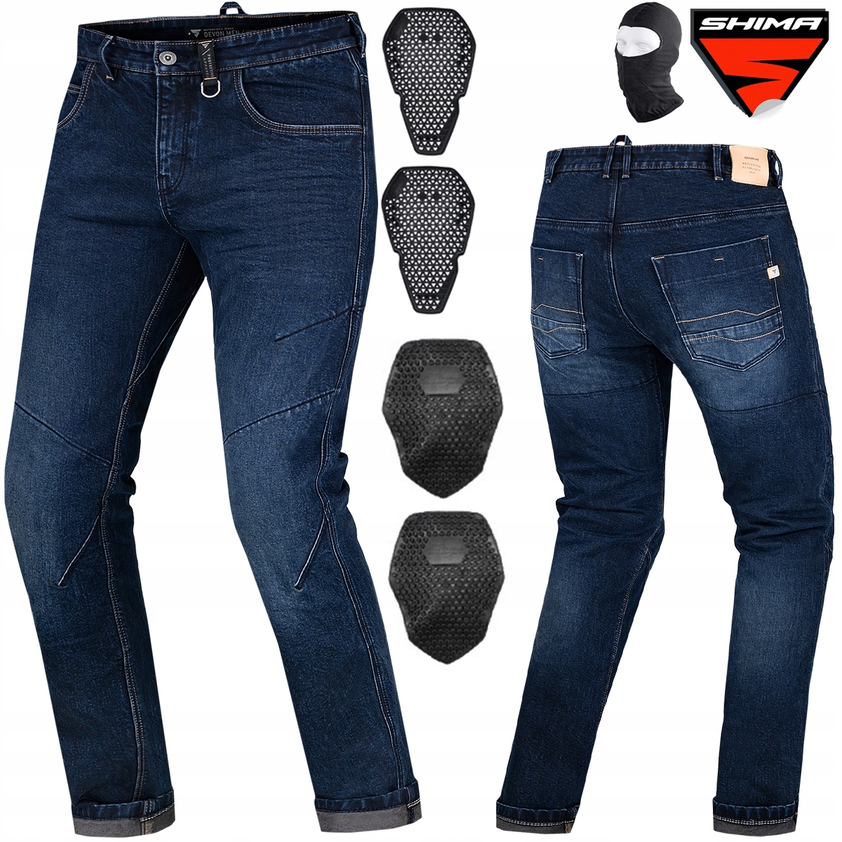 Motocyklové Nohavice Shima Devon Pánske Džínsy Modré Darčeky 30