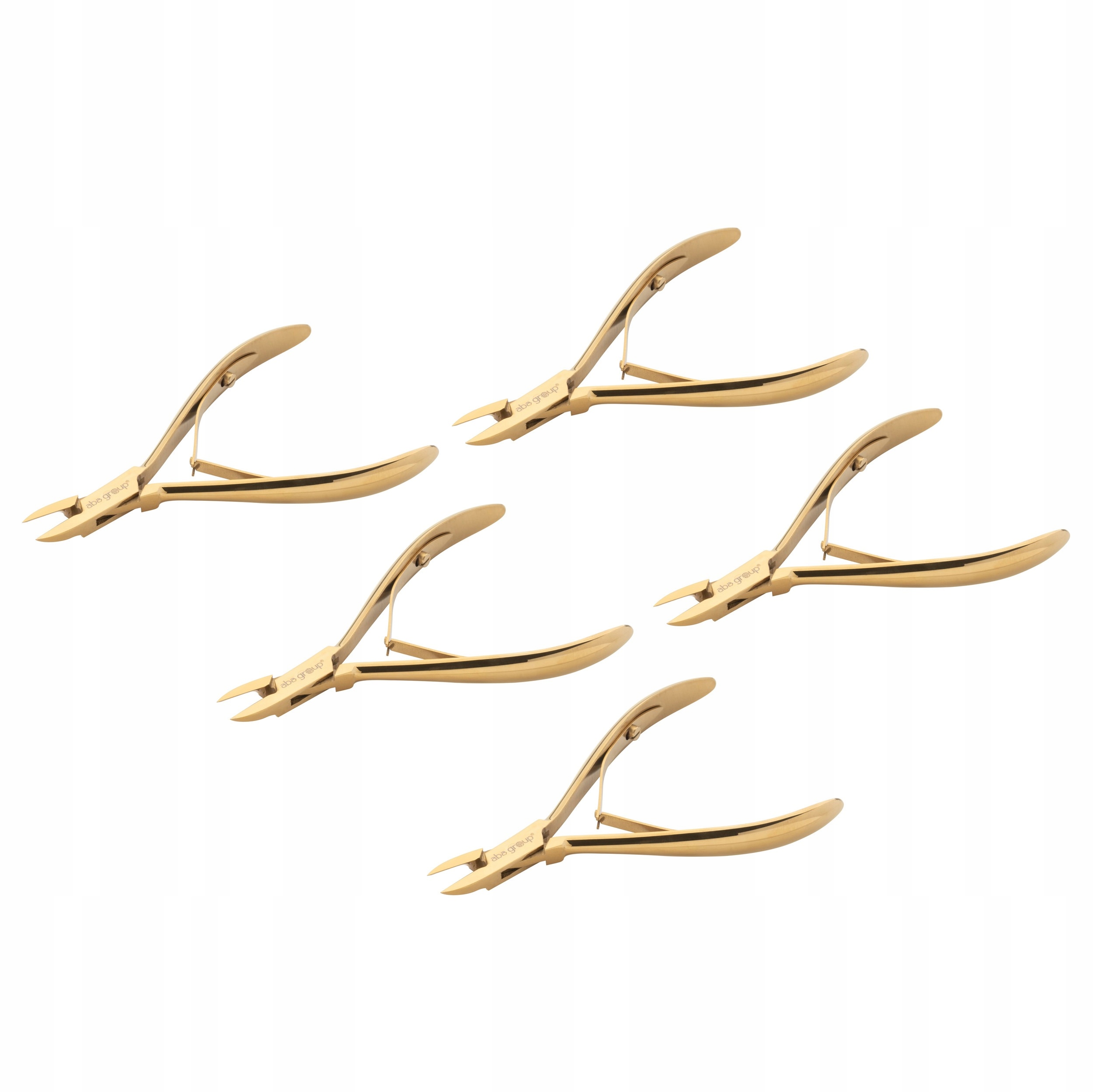 Kleště na pedikúru dvoupružinové rovné zlaté 10 mm 1094 Aba Group 5 ks