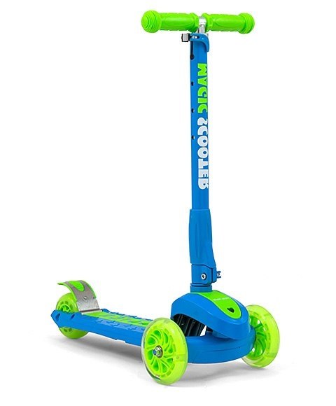 HULAJNOGA 3-kołowa LED Scooter Magic Blue-Green Marka Milly Mally