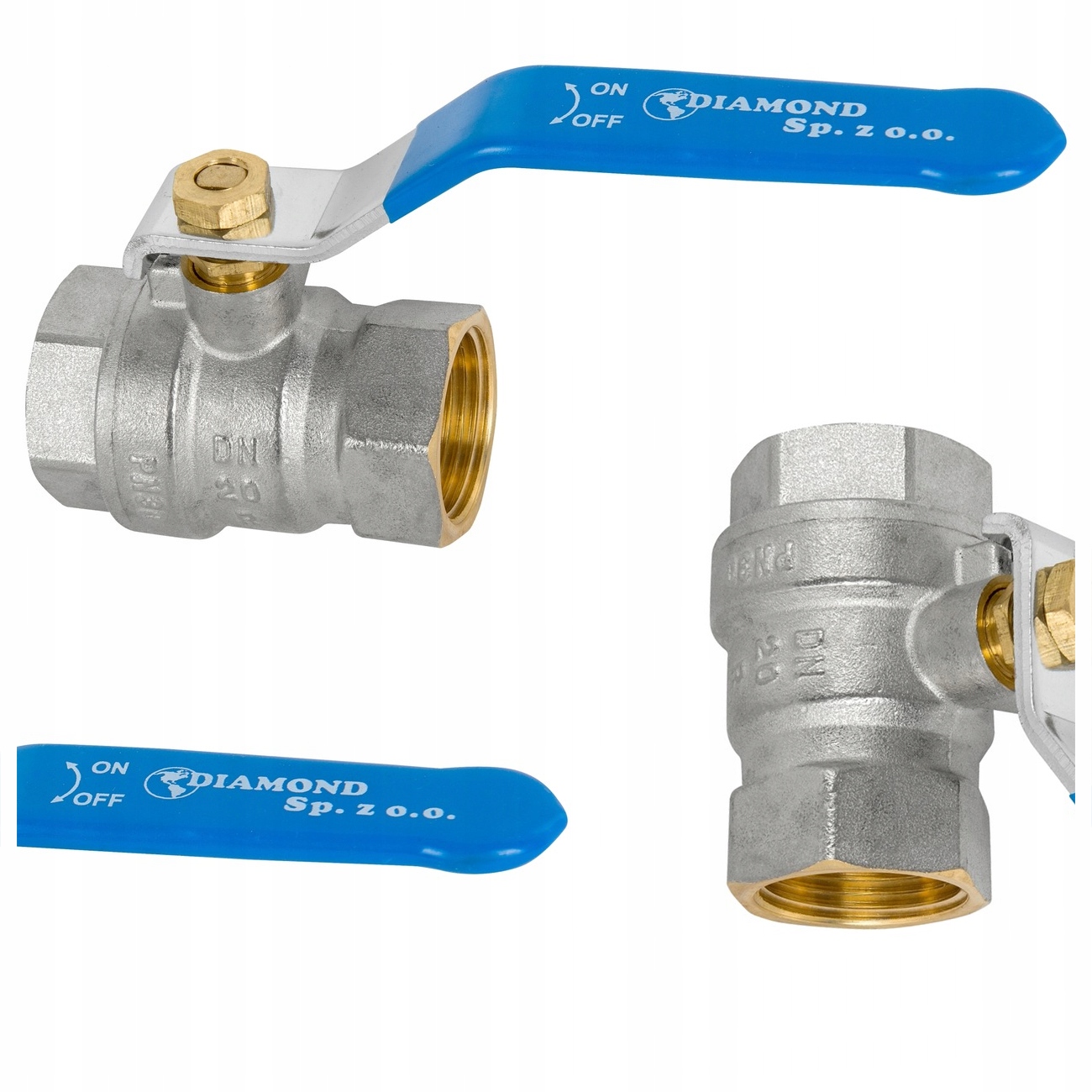 Kulový Ventil Ww S Tlačidlom 3" PN30 Silná Niklovaná Mosadz Kvalita