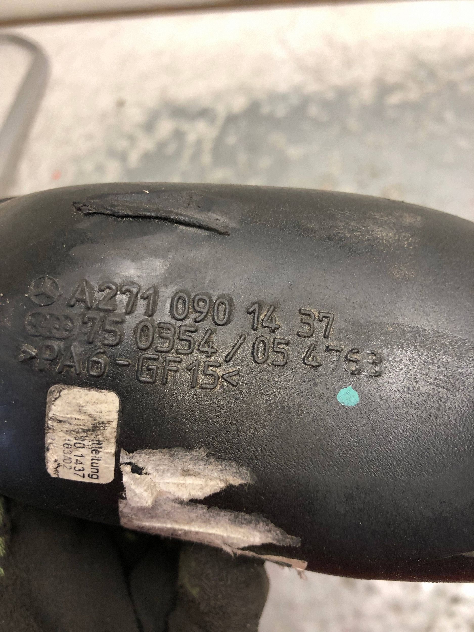 pipe air hose MERCEDES W203 A2710901437