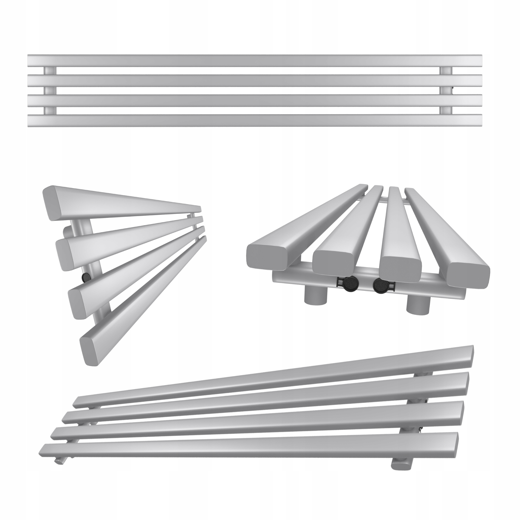 Horizontální Radiátor Horizont 4 29x180 4 Únor stříbrný