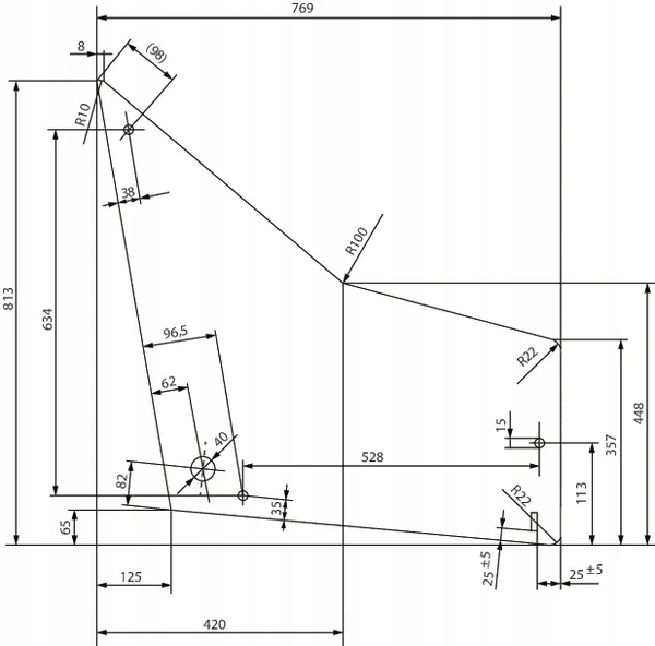 Szyba kabinydrzwiowadolna K. 521017FM