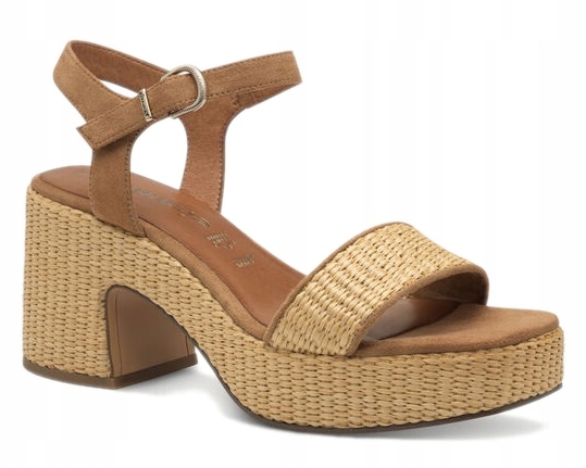 Tamaris béžové dámské sandály na podpatku 39