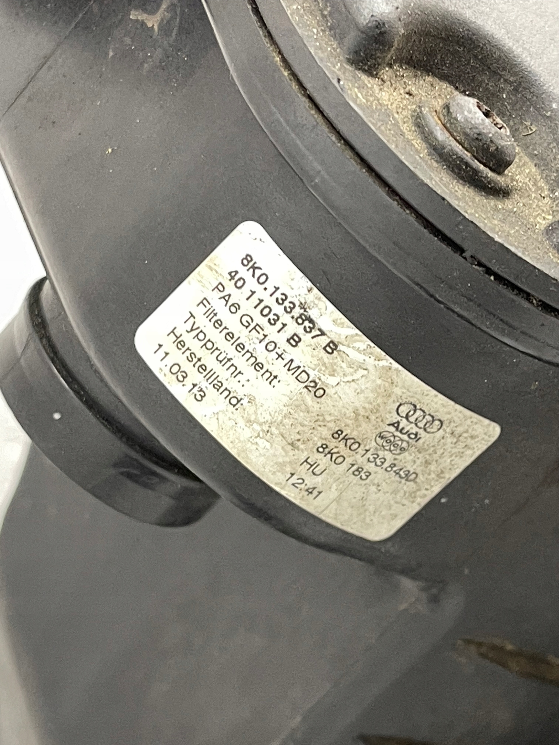 AUDI A5 8T LIFT Gehäuse filter luft 3.0 8K0133835B 8K0133837B