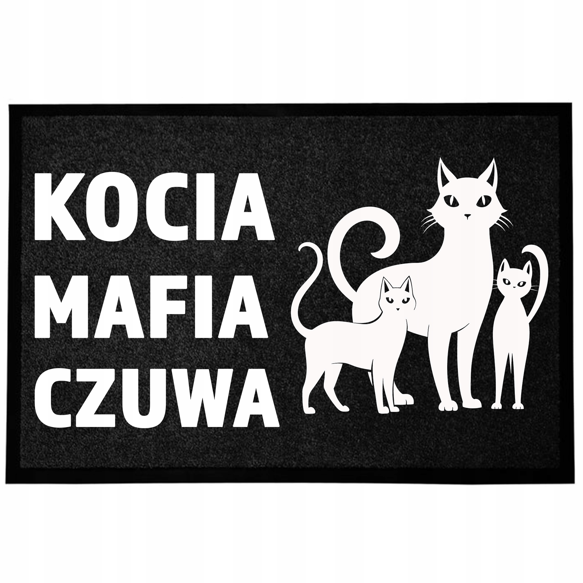 Wycieraczka Wejściowa Monochrom 40X60 Nadruk Modna Czarna Dekoracja