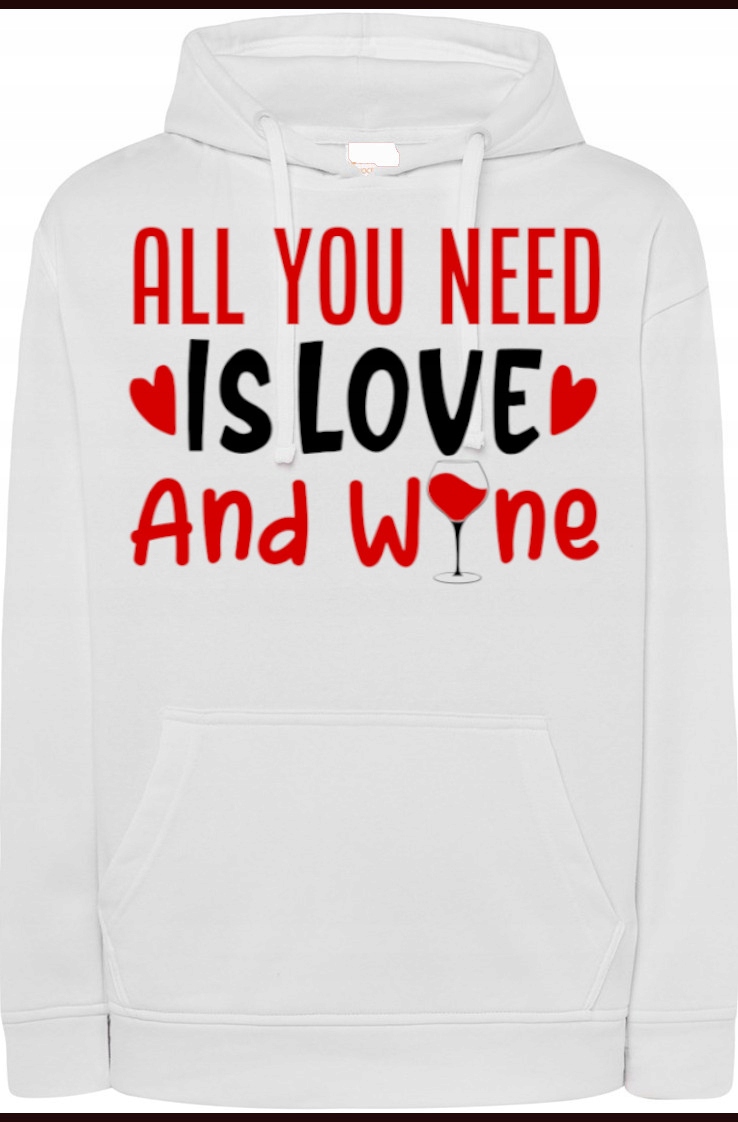 Víno a láska Valentýna Mikina S Kapucí vel. 3XL