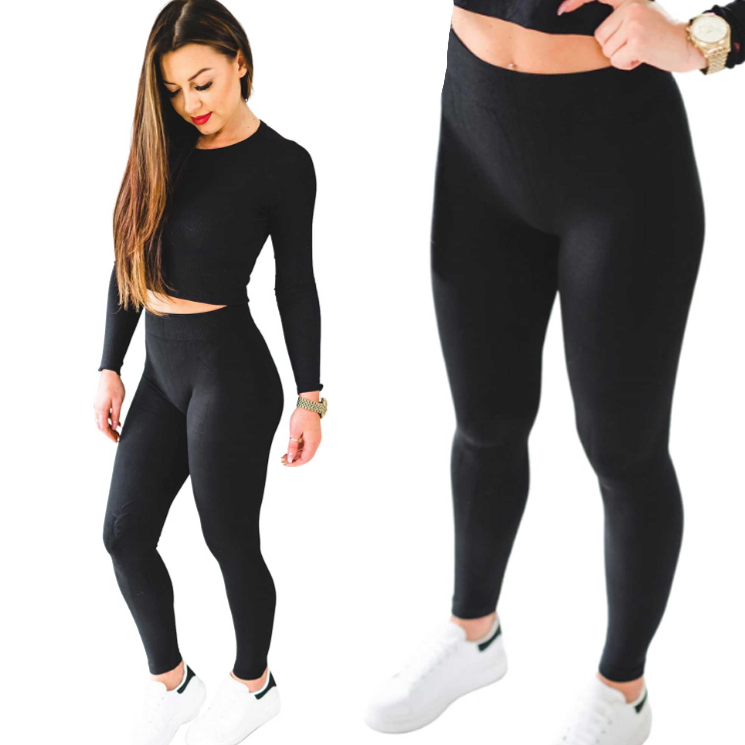 

Bambusowe leginsy damskie getry wysoki stan XL/XXL