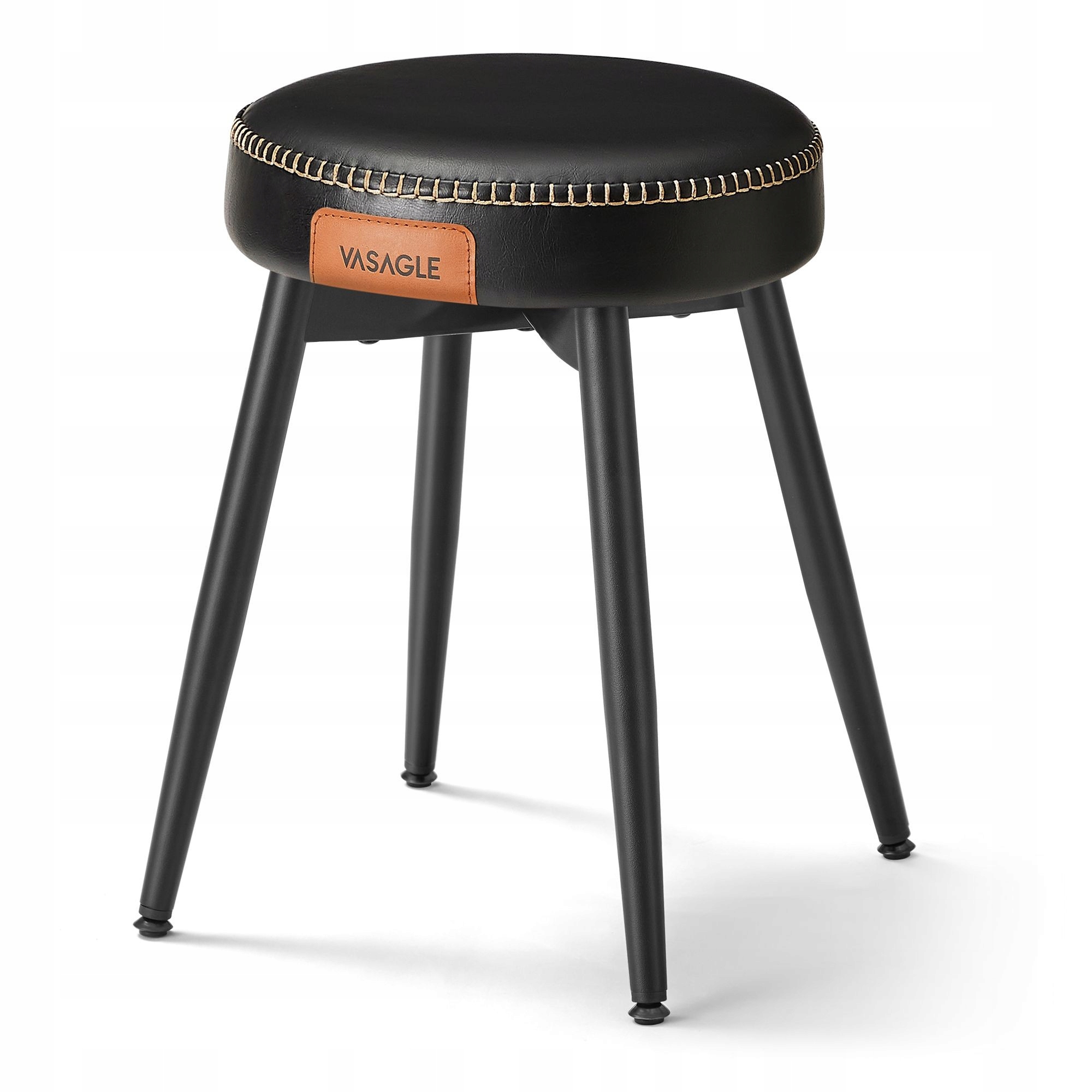 Stolička Songmics umelá koža čierna 1 ks