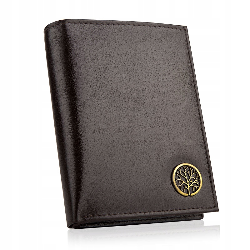 Portfel męski skórzany duży brązowy Rfid Betlewski