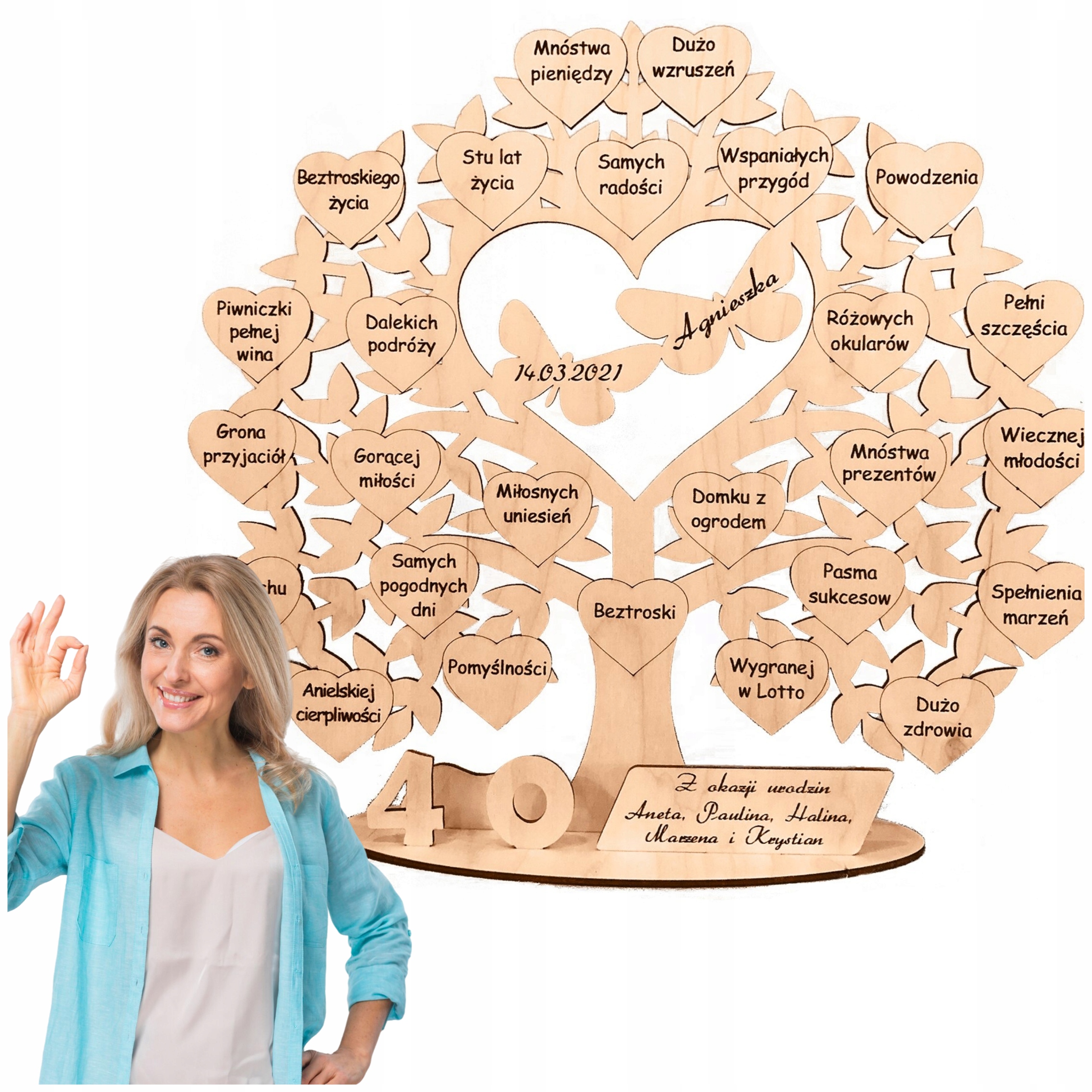 Ruční výroba rytý stromeček – dárek pro narozeniny od 18 do 99 let a ke každému narozeninovému věku.