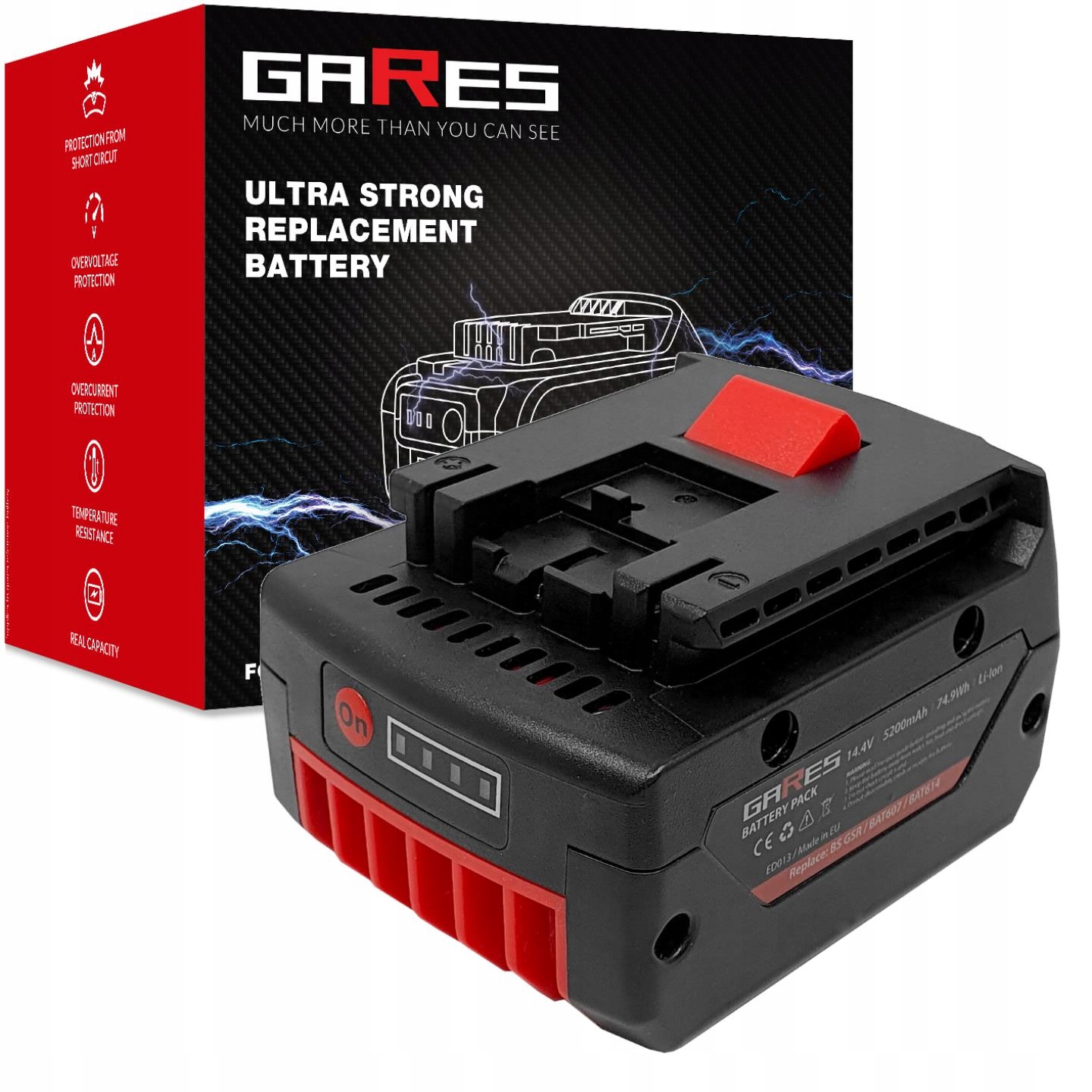 Akumulátor pro Bosch Gsr 1080-LI 14.4 V-LI Gbh 14,4 V-LI 14,4 V 5,2 Ah