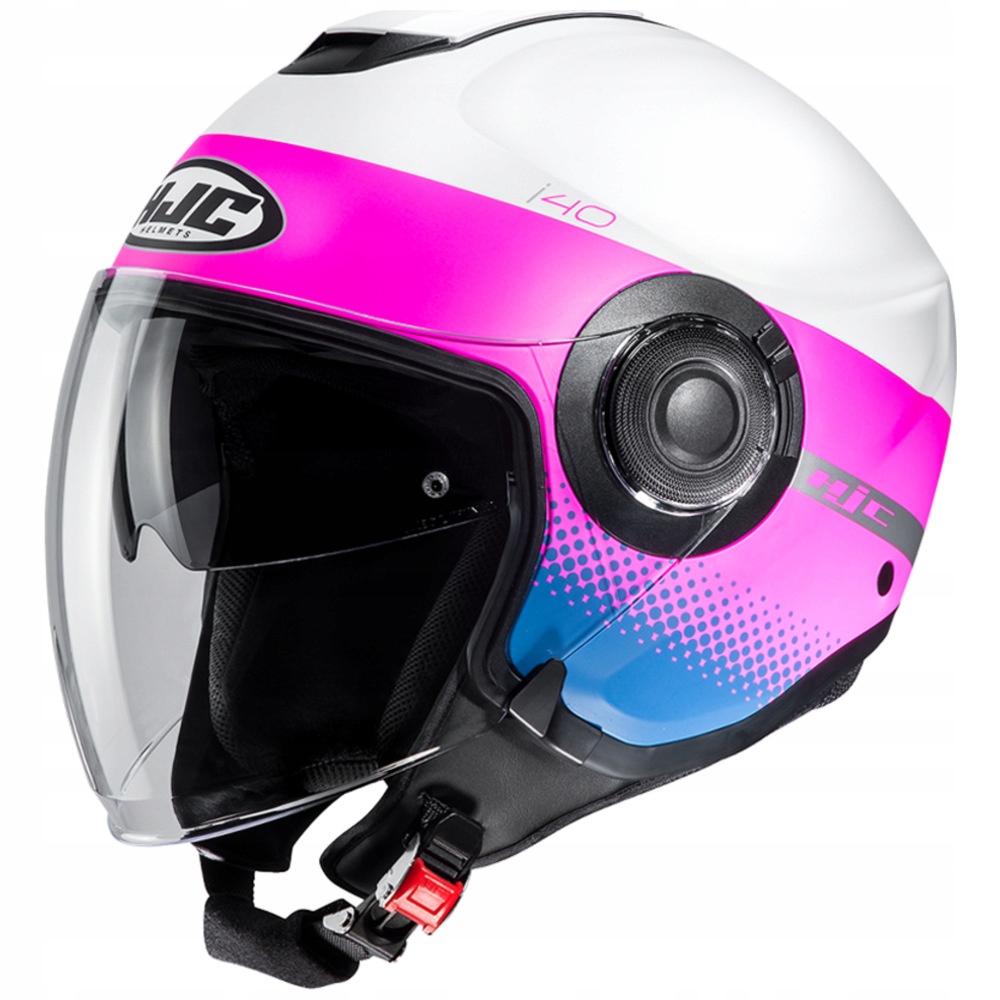 Kask HJC i40 Unova Biały Różowy Skuter Blenda M