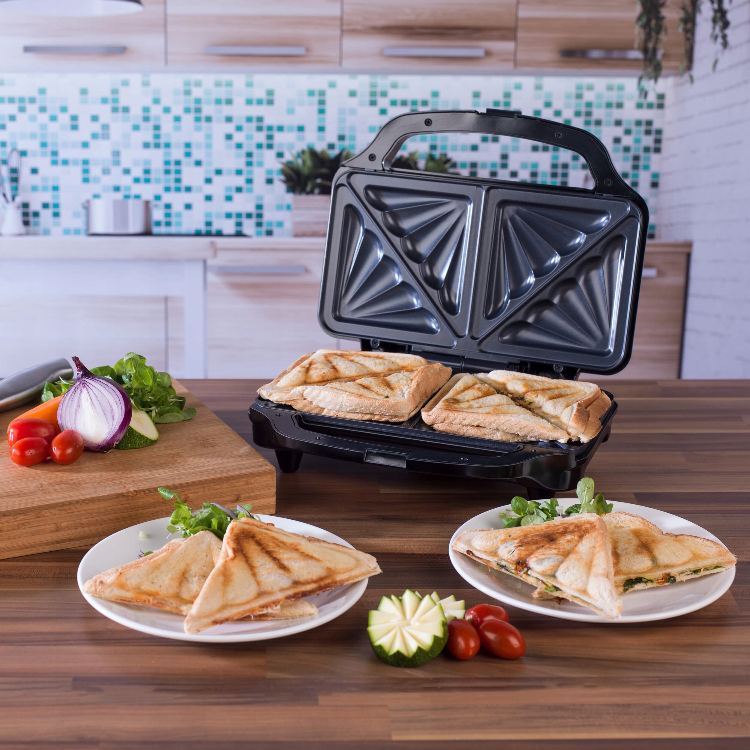 SALTER Opiekacz 900W z Nieprzywierającą Powłoką i Automatyczną Kontrolą — miniatura 6