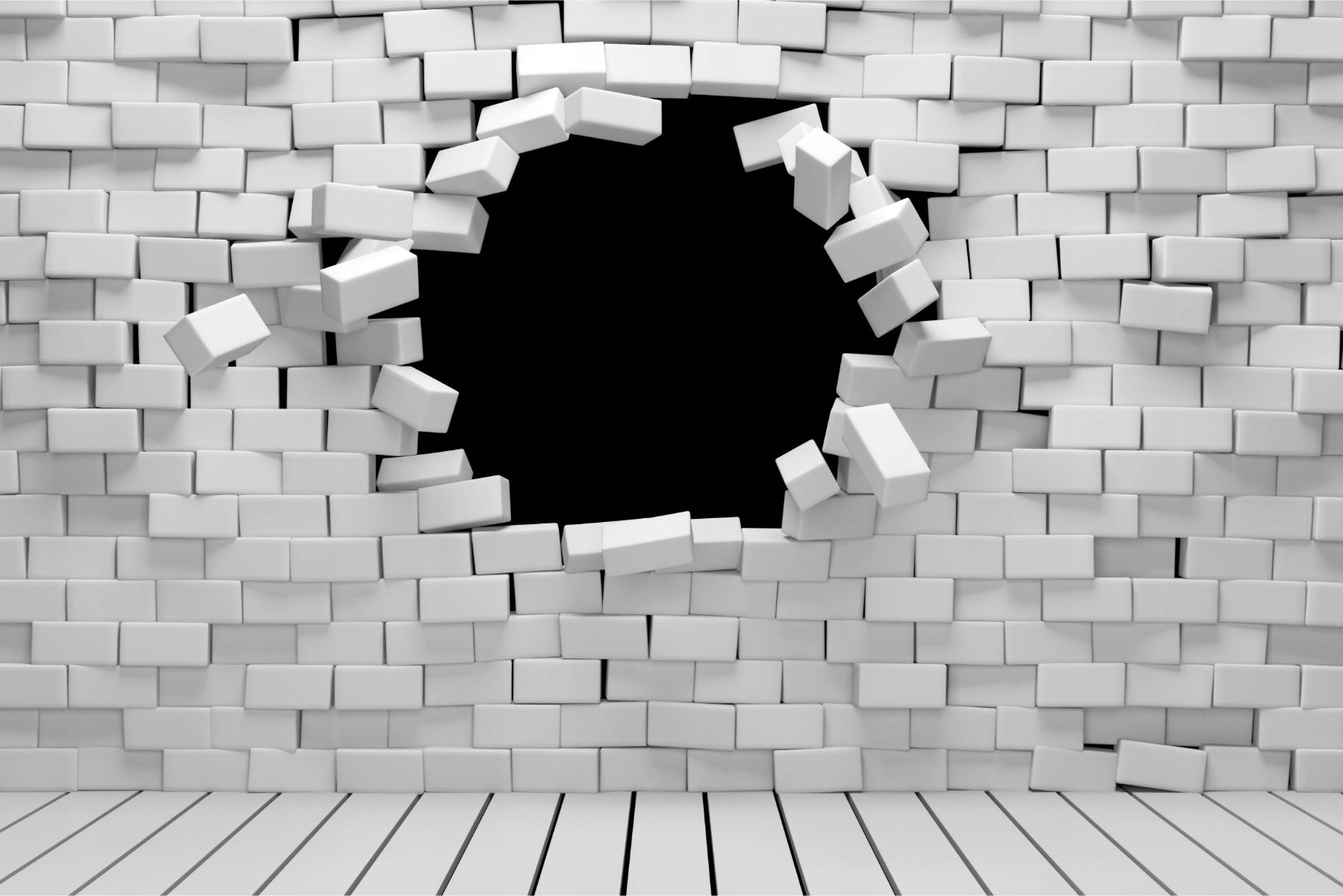 Fototapeta moderní Cihlová zeď 3D desky 400x280