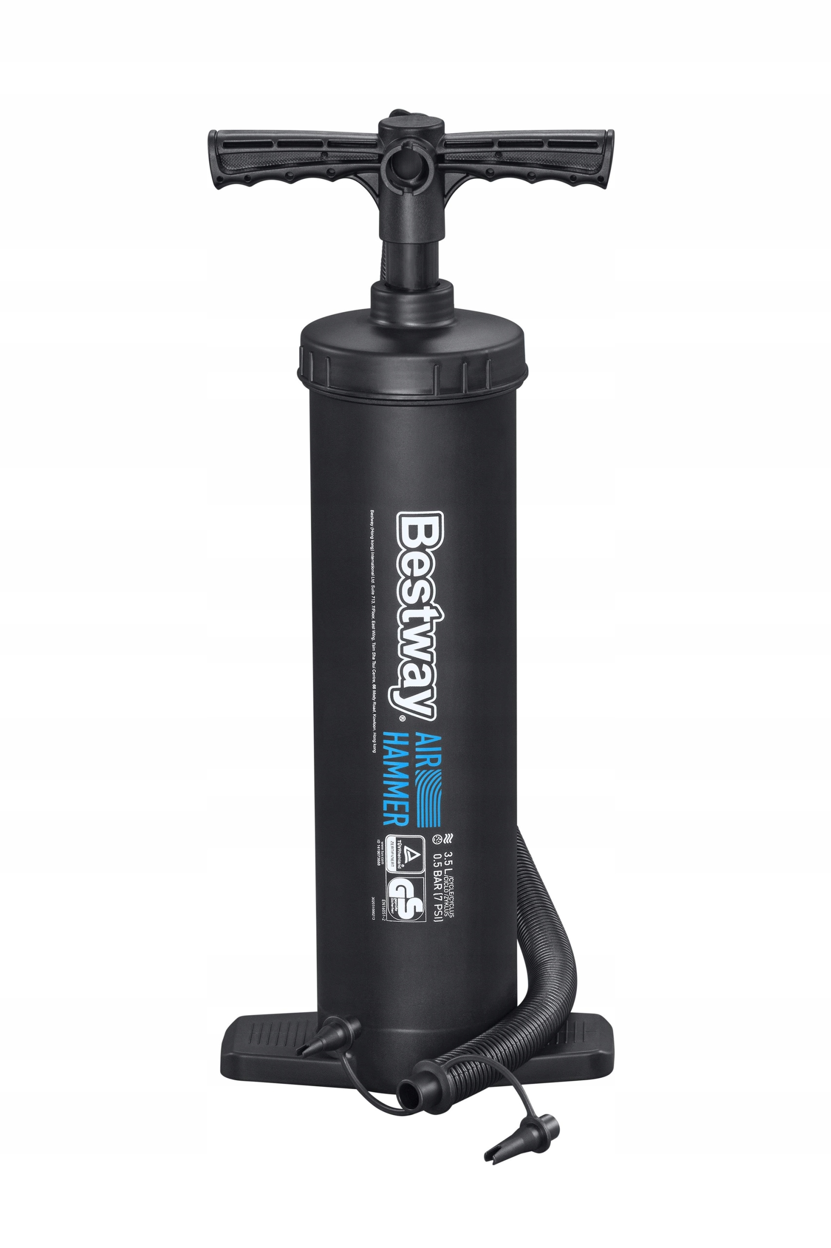 Pompka Manualna Tłokowa do Materacy Basenu 48 cm 3,5L Czarna